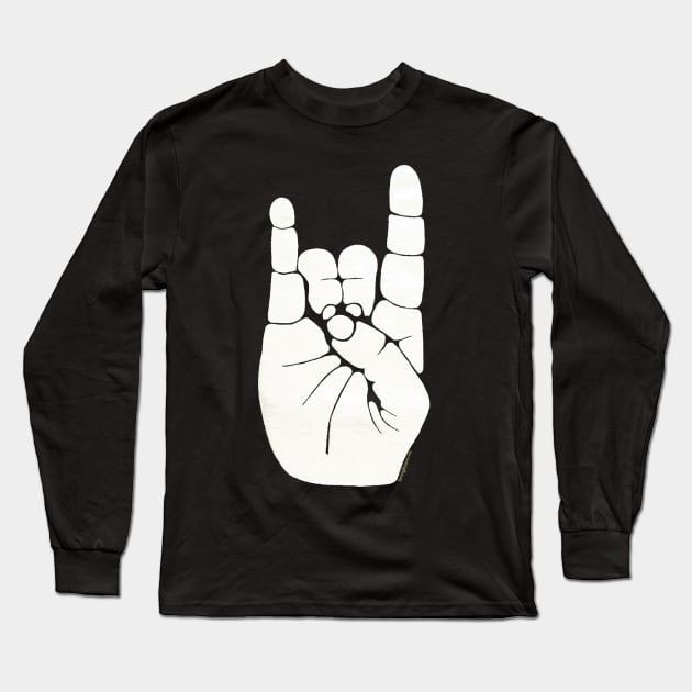 Devil Horns - Heavy Metal! Long Sleeve T-Shirt by RainingSpiders